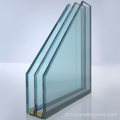Três vidro de duas cavidades de vidro isolado para edifícios